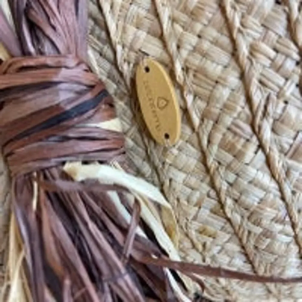 Liz Claiborne Straw & Wicker Bow Sun Hat